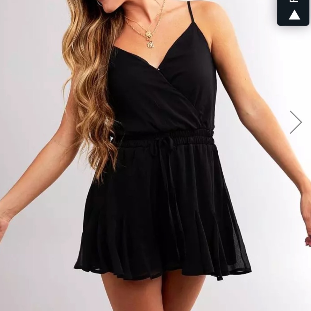 Trixxi Crinkle Chiffon Romper